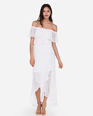 White Ruffle Dress